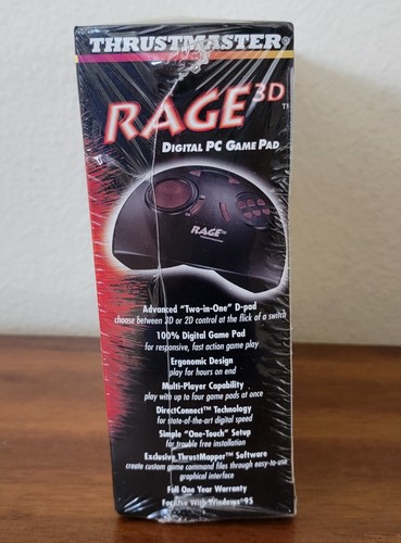 Thrustmaster Rage 3D Digital PC Game Pad Controller Windows 95. Rare Find. New!  - Picture 4 of 5