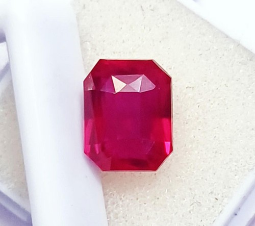 Natural Red Ruby Radiant Cut Loose Gemstone 6.35 Ct Certified With Free Gift - Picture 2 of 7