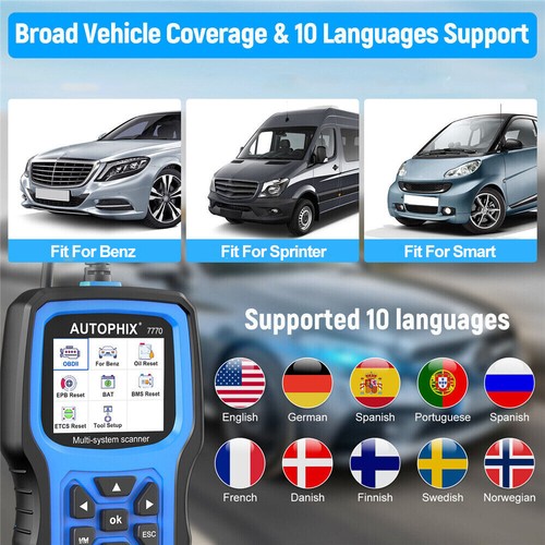 AUTOPHIX OBD2 Code Reader Car Diagnostic Scanner EPB OIL DPF Reset Fit For Benz - Picture 6 of 12
