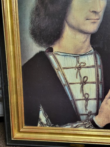 Hans Memling 1440-1494, Betender junger Mann, 100x77cm (80,5x57cm), 13.Jhdt. - Bild 6 von 17