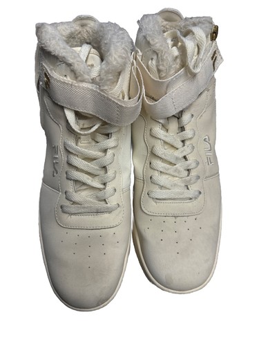 FILA High-tops Cream White Closed Toe Size 10 Woman's Rubber Sole - 第 1/14 張圖片