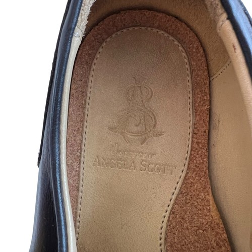 The Office of Angela Scott Mr Evans wingtip shoes 37.5 womens 7.5 black leather - Picture 15 of 15