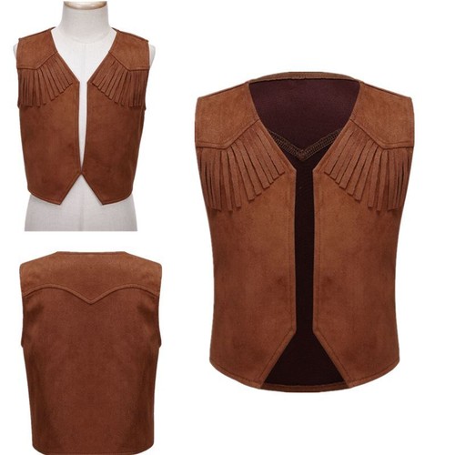 Kids Cowboy Costume Vest Waistcoat Halloween Party Role Play Cosplay Dress Up - Bild 2 von 51