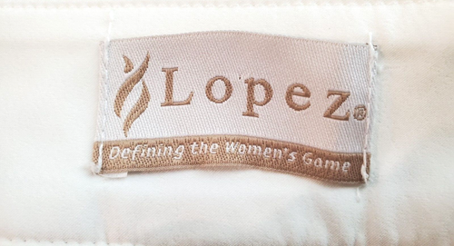 Lopez Women's 8 Pullon Skort Tennis Golf Pickleball Blue White Brown - Picture 2 of 9