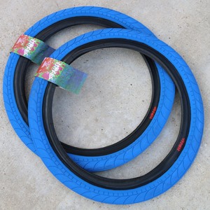 blue bike tires
