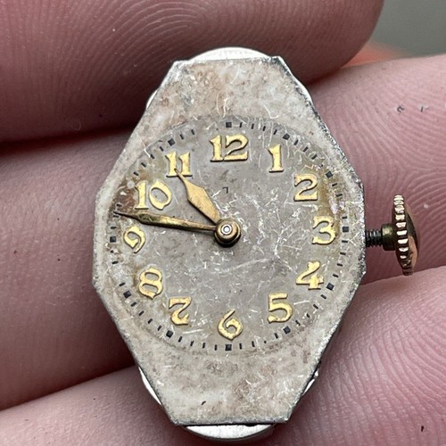 VTG Waltham Watch Co. 9 Jewels Face And Movement 28503954 PARTS - Picture 2 of 8