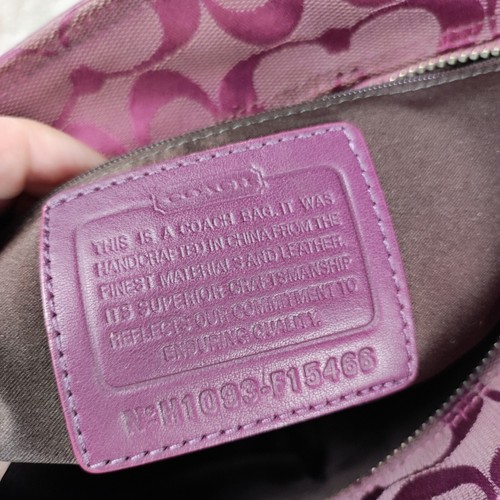 Coach East West Circle Patchwork Zip Tote Shoulder Bag Purple Multi Leather - Bild 13 von 15