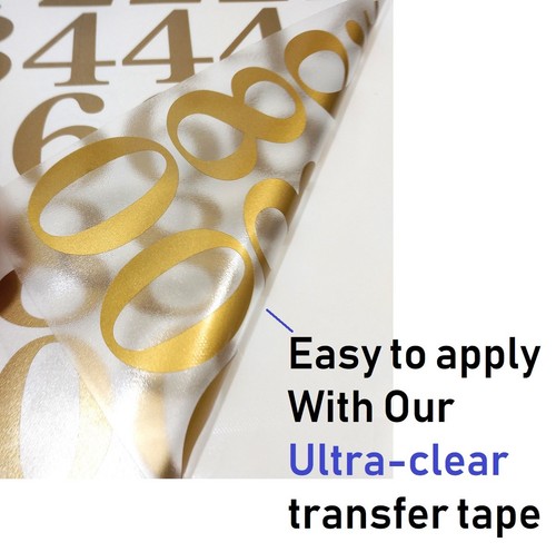 Menge 40 Metallic Gold Farbe, Briefkasten, Hausnummern Aufkleber, Aufkleber, [Century] - Bild 7 von 21