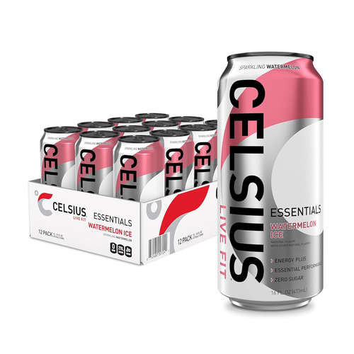 CELSIUS ESSENTIALS, Sparkling Watermelon Ice, Performance Energy Drink 16 Fl Oz