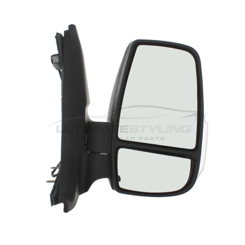 Ford Transit Mk8 Van 2014-> Door Wing Mirror Manual Black Short Arm Drivers Side - Picture 14 of 24