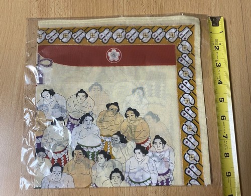 Japanisches Sumo Wrestler Taschentuch 18" Selten Yokozuna Neu - Bild 7 von 7