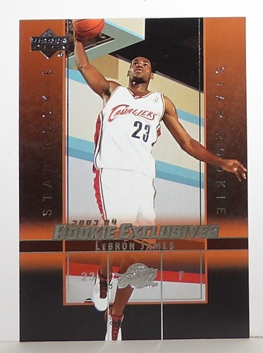 Cleveland Cavaliers 2003-04 Upper Deck Rookie Exclusives #1 LeBron James - Picture 2 of 4