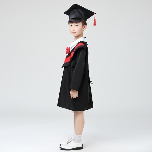 Graduation Hat Gown Cap Cloak Children Kids Kindergarten Costume Outfit - Picture 4 of 14