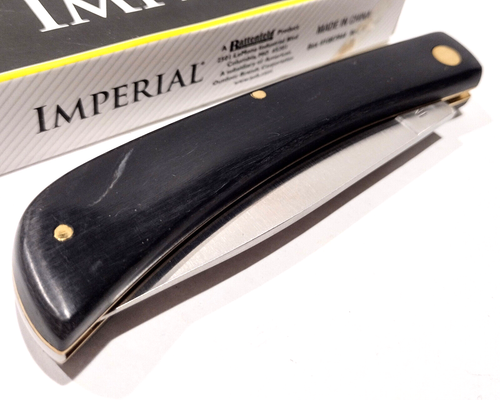 Imperial Schrade Old Timer Black Large Sod Buster Folding Pocket Knife IMP22L Jr - Picture 4 of 5