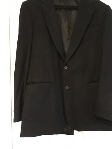 Brooks Brothers 100% Cashmere Blazer Jacket Sport Coat Black 42L EUC Retail $398 - Picture 3 of 7