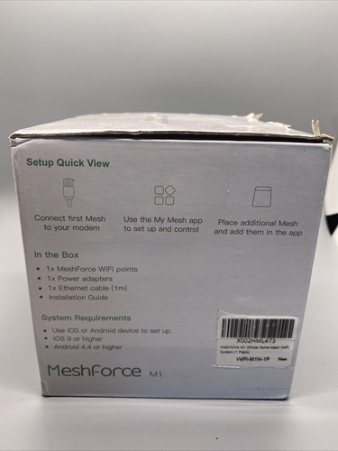 MeshForce M1(Set of 1) Whole Home Mesh AC1200 Dual Band WiFi Router System  - Picture 2 of 6