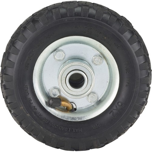 6in. Pneumatic Wheel and Tire-- 200-Lb. Capacity, Knobby Tread - Picture 2 of 2