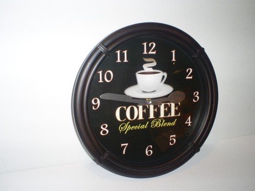 11" Kaffee Wanduhr mit Messer & Löffel für Zeiger - Bild 2 von 3