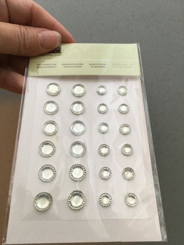 NEW Stampin Up ICED RHINESTONE Embellishments Rhinestones 24 pieces - Imagen 2 de 3