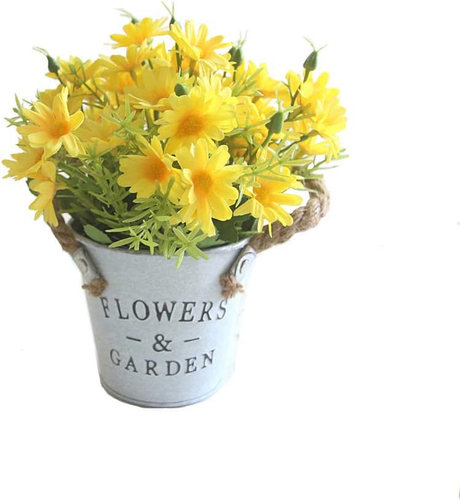 Daisies Artificiales En Maceta Flores De Seda En Maceta Para Decoracion De Hogar - 第 1/12 張圖片