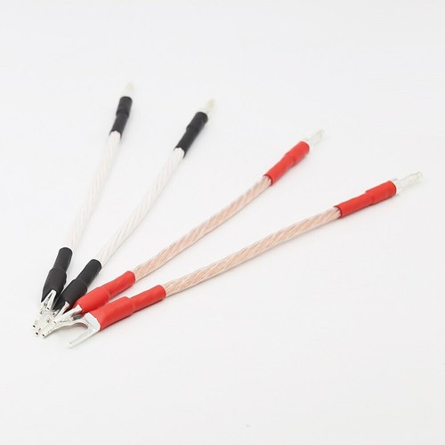 Audiophile Silver Plated Jumper Cable Banana Y-Spade Audio Speaker Bridge Cord - Picture 1 of 6