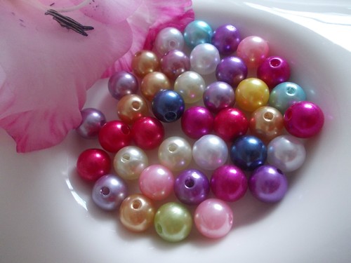 50 - 200 Wax Beads Colourful 10mm Jewelry Crafts Colorful Mix Large Pack DIY - Picture 12 of 14