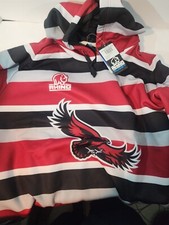 Rhino Rugby Men Hoodie Saint Joseph Hawks Graphic Red & White 2XL NWT