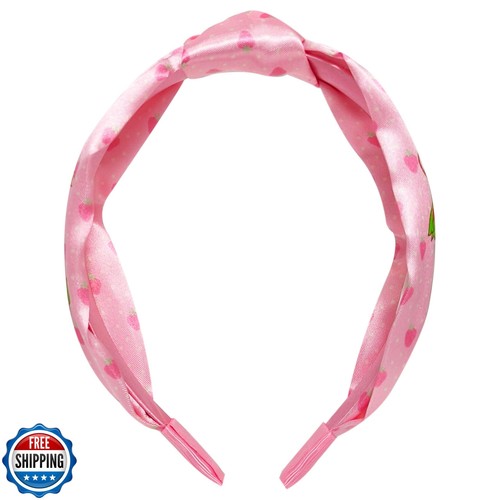 LUV HER Licensed Strawberry Shortcake Knotted Headband - Thick Headbands For - Picture 3 of 5