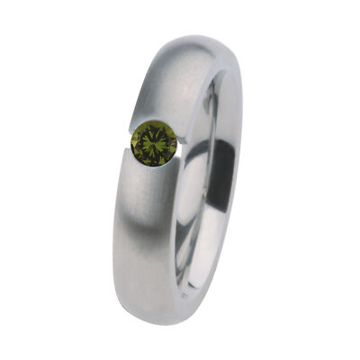 Ernstes Design Ring R266 aus Edelstahl matt Farbstein wahlweise versch. Farben o