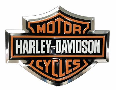 Chroma 041700 Harley Bendable Aluminum Emblem / Decal Size 3 3/8