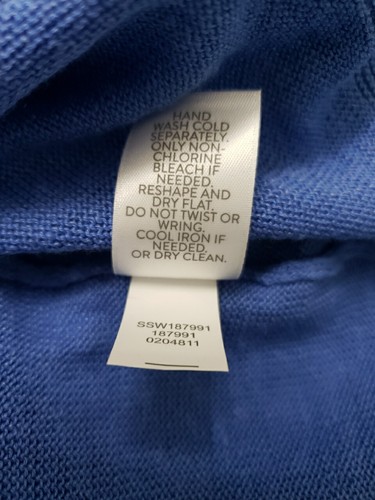 J. Jill Blue Linen Blend 3/4 Sleeve Top Women's Sz M - Picture 7 of 9