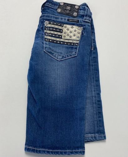 Miss Me Girls Bermuda Shorts Sz 14 Patriotic Studded Pockets 4th of July - Picture 8 of 10