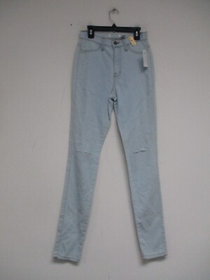 Vibrant MIU Jeans Women's Size 5 Light Blue Denim Skinny Stretch 26x30 P871 *