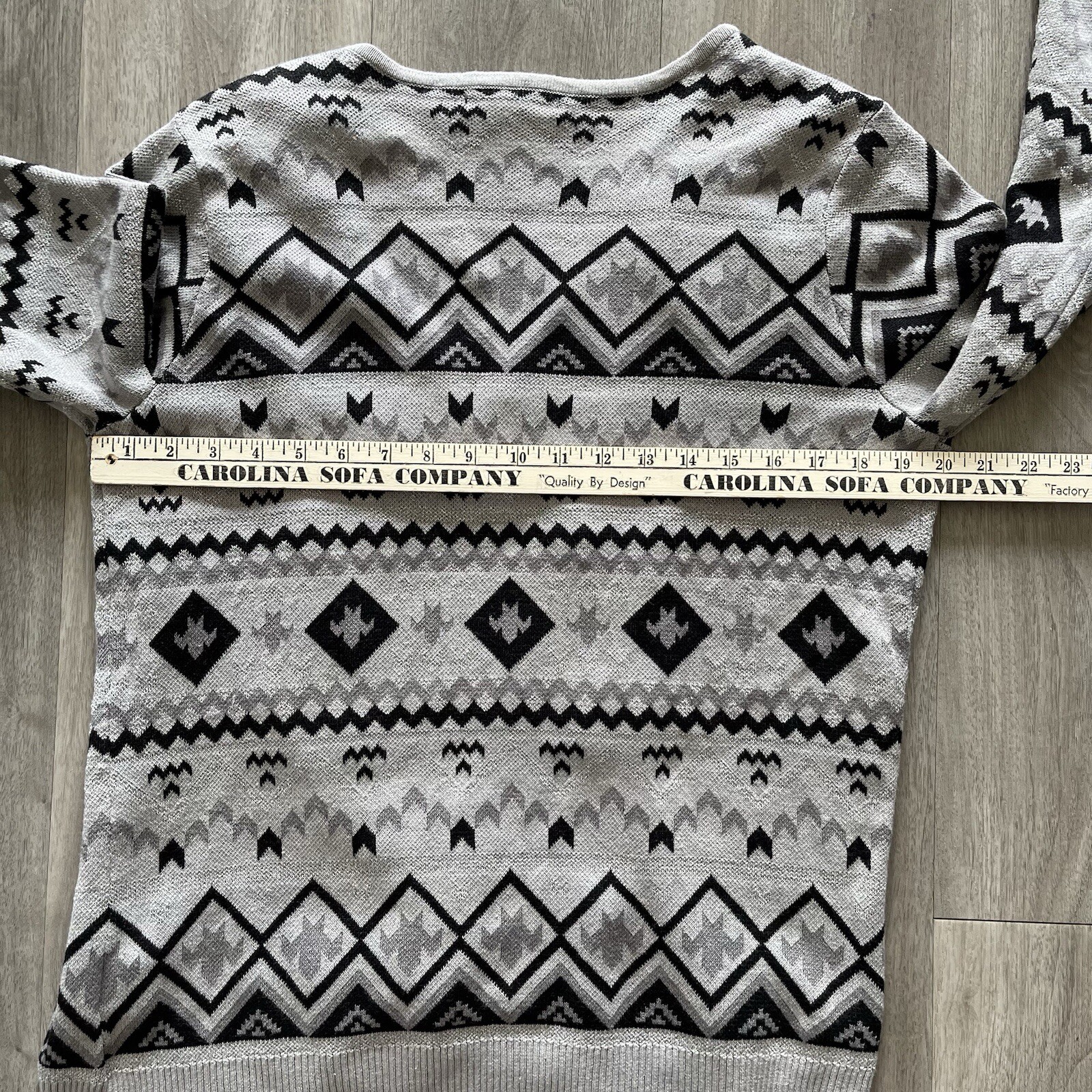 Basic Editions Black Gray Cotton Blend Open Cardi… - image 9