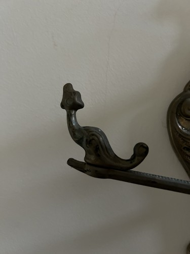 QUI-ME-TANGIT VINTAGE HEAVY LOUD BRASS DOOR BELL WITH WALL BRACKET COMPLETE  - Picture 19 of 24