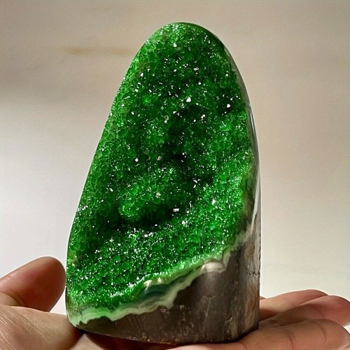 Green Crystal Cluster Geode Quartz Stone Point mineral specimen Crystal healing - Picture 10 of 20