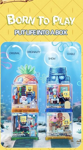 Spongebob Squarepants Pineapple Bricks House Building Blocks Good Friends - Picture 6 of 10