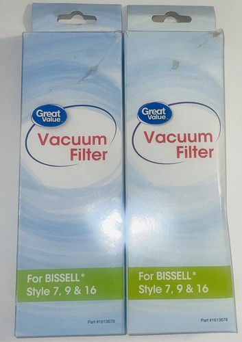 Lot of  2 - Bissell Vacuum Replacement Filters Style 7, 9 & 16 Great Value Open