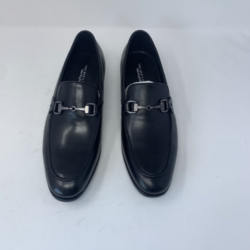 The Men's Store at Bloomingdale's Bit Loafers Mens 9 Black Leather Slip-on S0699 - Picture 3 of 10
