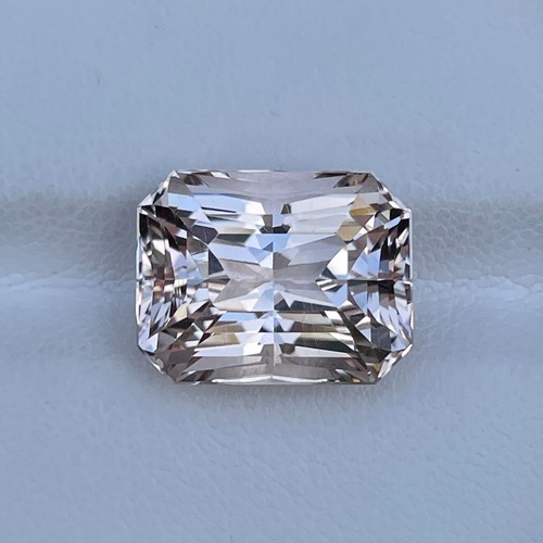 11.24 Cts Natural Peach Morganite Radiant Cut Gemstone Engagement Ring Stone - Picture 1 of 5