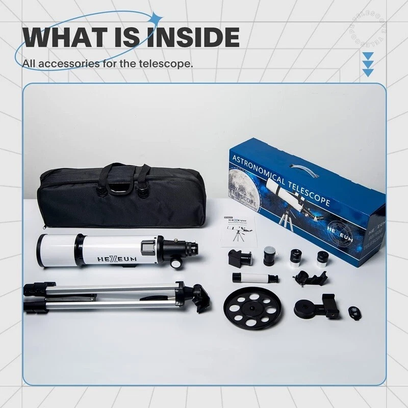 Telescopio para Principiantes-Ninos Telescopios Refractor Astronomico 80 mm - Image 3 of 4