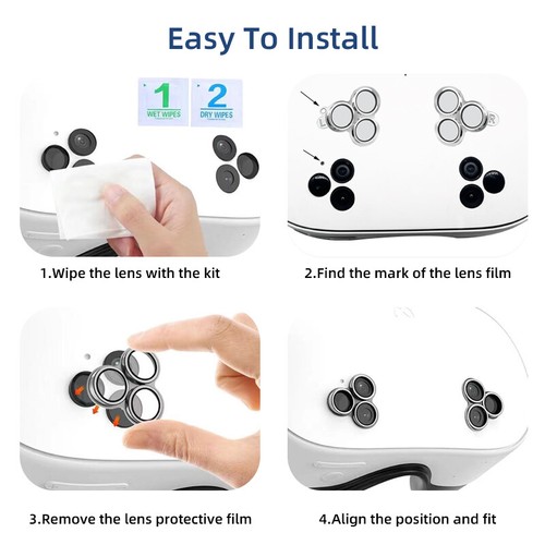 Pour Meta Quest 3s Film de Protection d'Objectif Caméra, Accessoires VR Cache Objectif - Photo 8/10