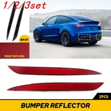 1/2set For Tesla Model Y 2022 2021 2020 Tail Rear Bumper Reflector Red LH RH