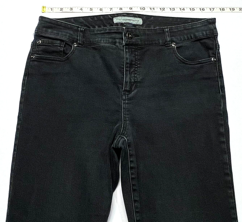 Chicos Jeans Womens (2.5R/US 14R) Black Stretch Platinum Mid Rise Slim Leg 34X30 - Picture 6 of 6
