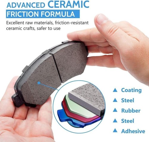 For 89-19 Audi Peugeot Volkswagen Models Rear Ceramic Brake Pad Set 1403-86870 - Picture 3 of 5