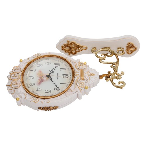 Reloj Montado en Pared Doble Cara Puntero Preciso Reloj Vintage Reloj Colgante NUEVO - Imagen 10 de 12