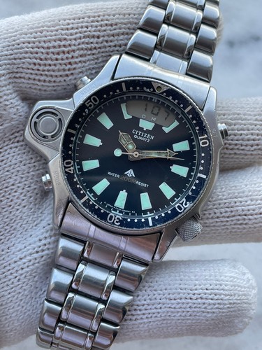 Citizen C022 Aqualand Promaster Digital Analog Watch Diver 200M Mens 44mm - Picture 7 of 13