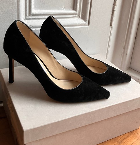 Jimmy Choo 85mm ROMY Crushed Velvet - size 38