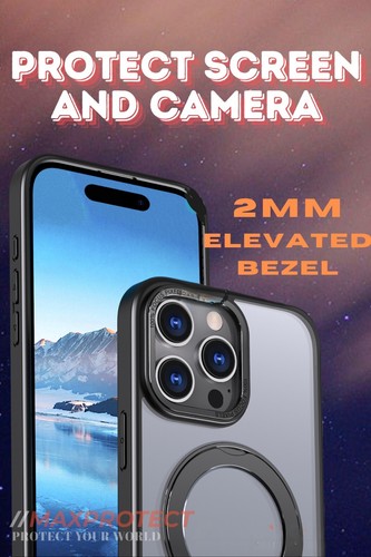 MAXPROTECT iPhone16 Pro Max Case with Len Protector/360°Rotatable Ring - Picture 5 of 7