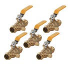 1/2in-1"in Lead Free Premium Press Ball Valve with Drain Press Brass (Pack of 5)
